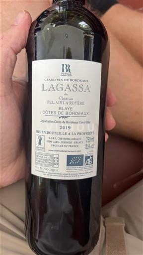 Bordeaux Blaye-côtes-de-bordeaux Château Bel-Air La Royère Lagassa 2019