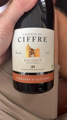 Languedoque Faugères Château Ciffre Terroirs d'Altitude 2020