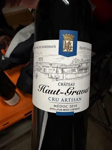 Bordeaux Médoc Château Haut-Gravat Cru Artisan 2018