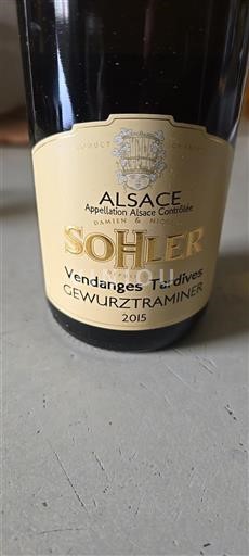 Alsace Vendanges Tardives Sohler 2015