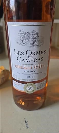 Languedoc-Roussillon Pays d'Oc Les Ormes de Cambras Réservée 2016