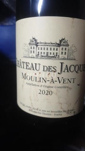 Beaujolais Moulin-à-vent Château des Jacques 2020