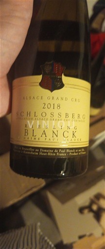 Alsace Alsace Grand Cru Grand Cru Domaine Paul Blanck Schlossberg 2018