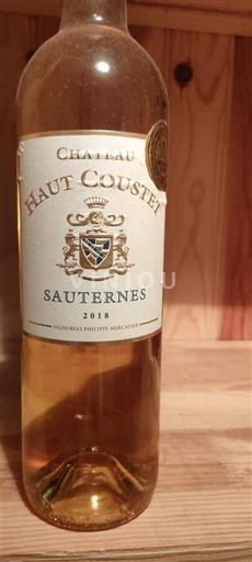 Burdeos Sauternes Château Haut Coustet 2018