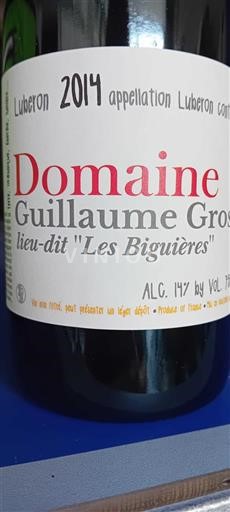 Valle del Ródano Luberon Domaine Guillaume Gros Les Biguières 2014