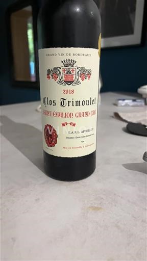Bordeaux Saint-Émilion Grand Cru Grand Cru Clos Trimoulet 2018