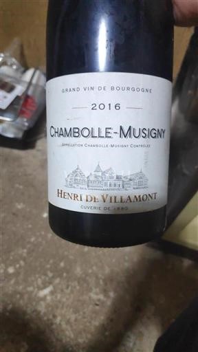 Borgoña Chambolle-Musigny Henri de Villamont Cuverie de 1880 2016