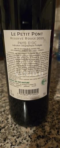 Languedoc-Roussillon Pays d'Oc Domaine Les s Robert Vic Réserve 2023