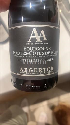 Borgogna Hautes Côtes de Nuits Aegerter Les Petites Corvées 2023