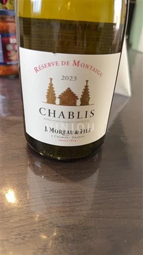 Borgoña Chablis J. Moreau & Fils Réserve de Montaigu 2023
