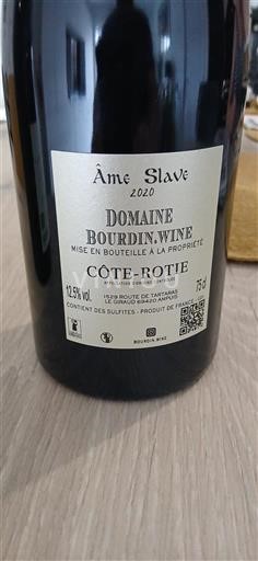 Rhônen laakso Côte-rôtie Domaine Bourdin Âme Slave 2020