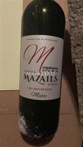 Bordéus Médoc Château Mazails 2012
