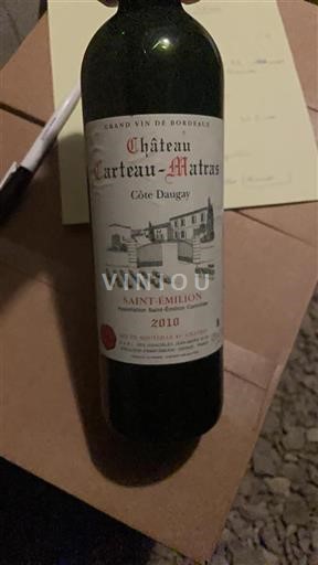 Bordeaux Saint-Émilion Château Carteau-Matras Côte Daugay 2010