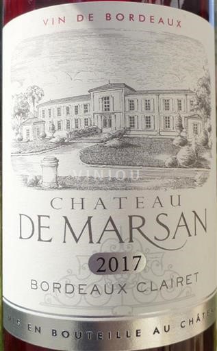 Bordeaux Bordeaux Clairet Château Marsan 2017