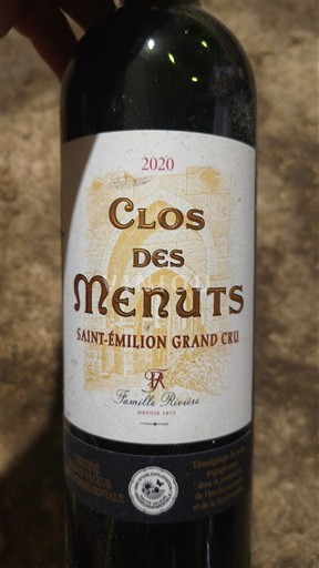 Bordeaux Saint-Émilion Grand Cru Grand Cru Clos des Menuts 2020