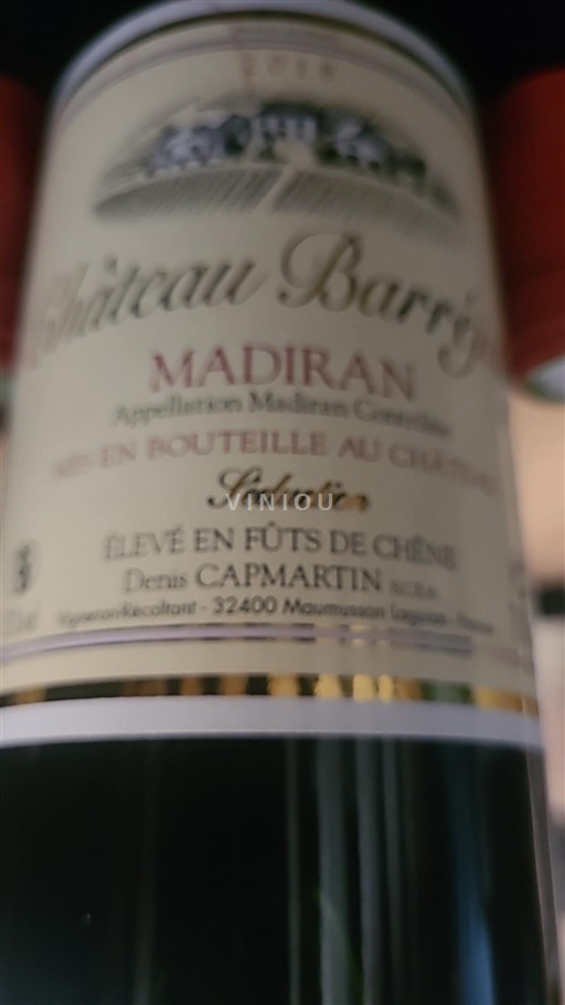 Sudoeste Madiran Château Barrejat Séduction 2016