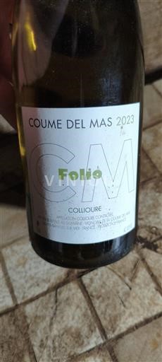 Roussillon Collioure Coume Del Mas Folio 2023