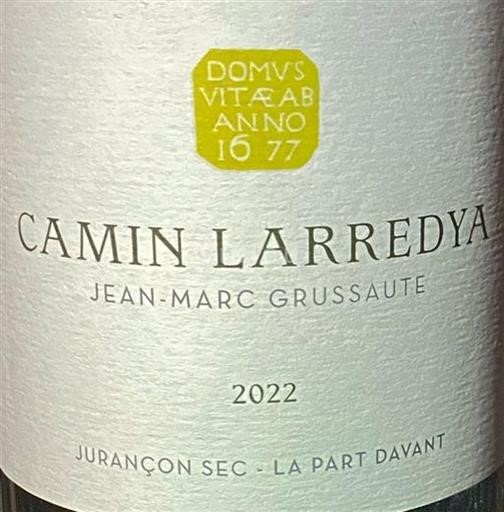 Sud-Ovest Jurançon Camin Larredya La Part Davant 2022