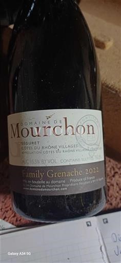 Rhônetal Nicht spezifiziert Domaine Mourchon Family Grenache 2022