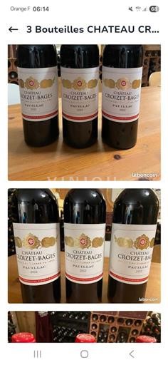 Bordeaux Pauillac Grand Cru Château Croizet-Bages 2022