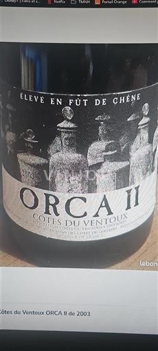 Valle del Ródano No especificado Union des Vignerons des Côtes du Luberon ORCA II 2003