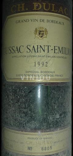 Bordeaux Lussac-saint-émilion Lussac Saint_Emilion 1992