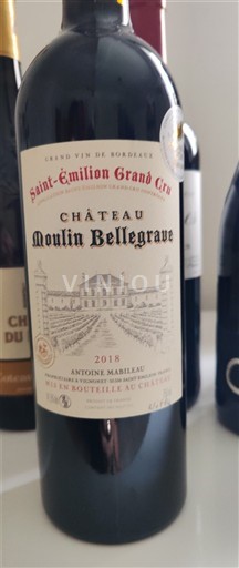 Bordo Сент-Емилион Гранд Кру Grand Cru Château Moulin Bellegrave 2018