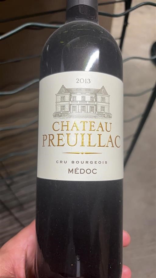 Bordeaux Médoc Cru Bourgeois Château Preuillac 2013