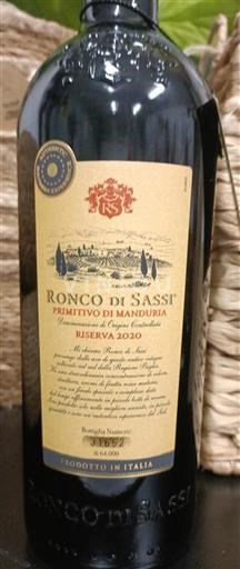 Puglia Primitivo di Manduria Ronco di Sassi Riserva 2020