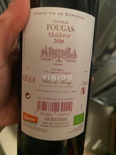 Bordeaux Côtes-de-bourg Château Fougas Maldoror 2020