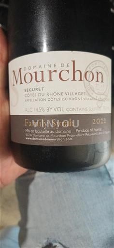 Rhônetal Côtes-du-Rhône-Dörfer Domaine Mourchon Family Syrah 2022