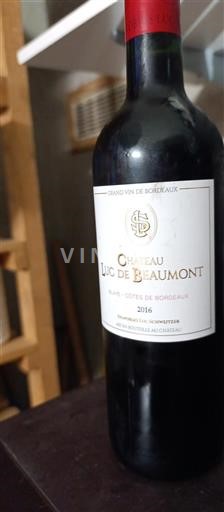 Bordéus Blaye-Côtes-de-Bordéus Château Luc de Beaumont 2016