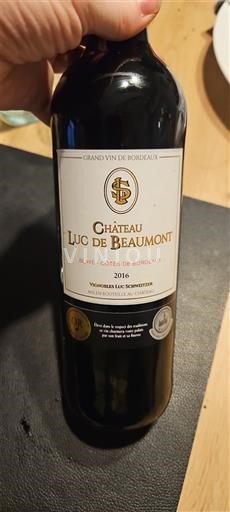 Burdeos Blaye-Côtes de Burdeos Château Luc de Beaumont 2016