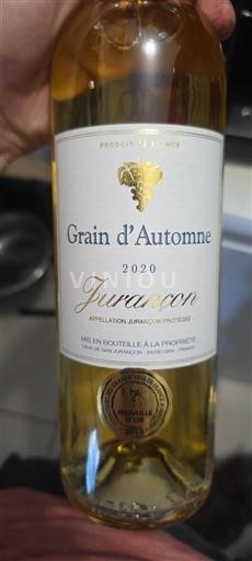Sydvestfrankrig Jurançon Cave de Gan Jurançon Grain d'Automne 2020