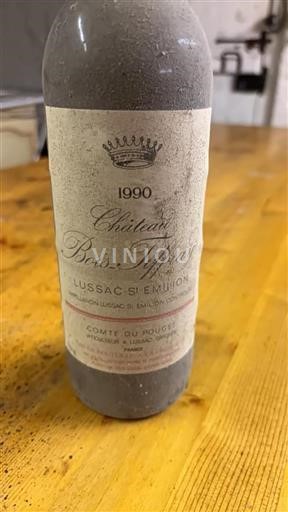 Bordéus Lussac-Saint-Émilion Château Bois-Tiffray 1990