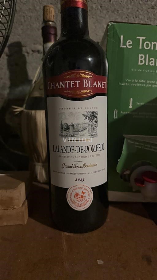 Bordeaux Lalande-de-Pomerol Chantet Blanet 2023