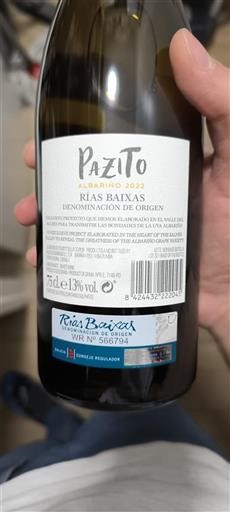 Galicija Rías Baixas Pazo de Barrantes PaZiTo Albariño 2022