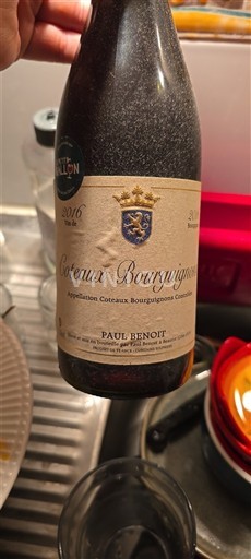 Burgundy Coteaux Bourguignons Paul Benoit 2016