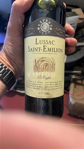 Bordeaux Lussac-saint-émilion La Crypte 2015