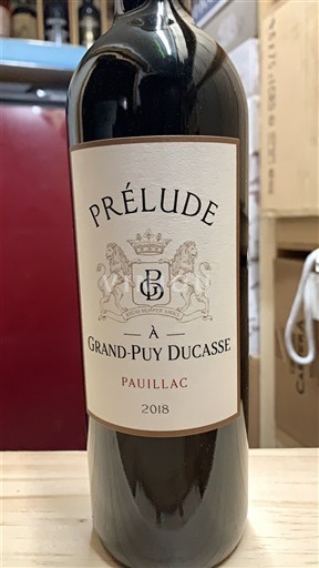 Bordeaux Pauillac Grand Cru Grand-Puy Ducasse Prélude à Grand-Puy Ducasse 2018