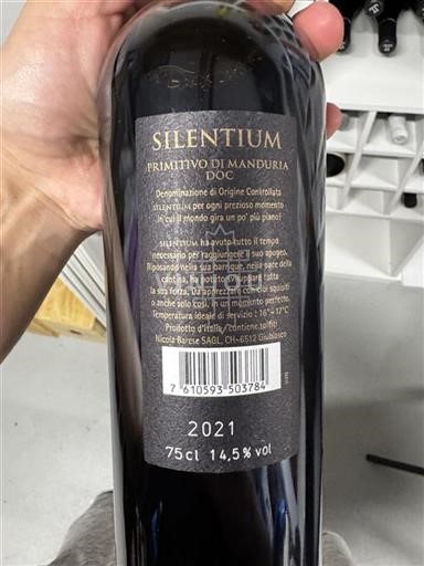 Apulia Primitivo di Manduria Silentium 2021