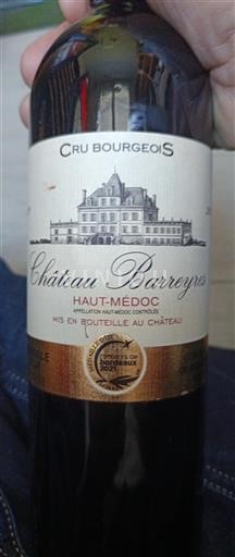 Bordeaux Haut-Médoc Château Barreyres cru bourgeois 2019