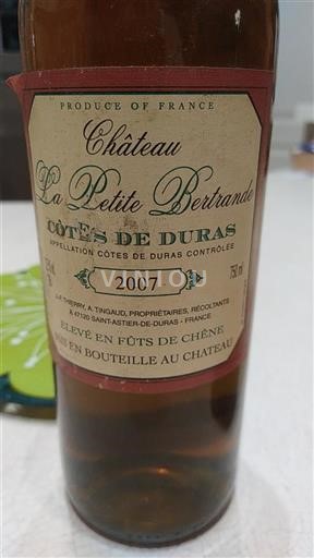 Southwest Côtes de Duras Château La Petite Bertrande 2007