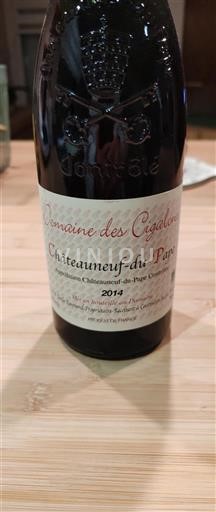 Valle del Ródano Châteauneuf-du-Pape. Domaine Des Cigalons 2014