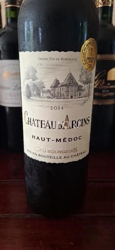 Bordeaux Haut-Médoc Cru Bourgeois Château Arcins 2014