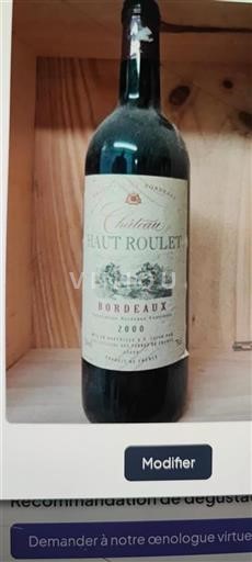 Burdeos Bordeaux Château Haut Roulet 2000