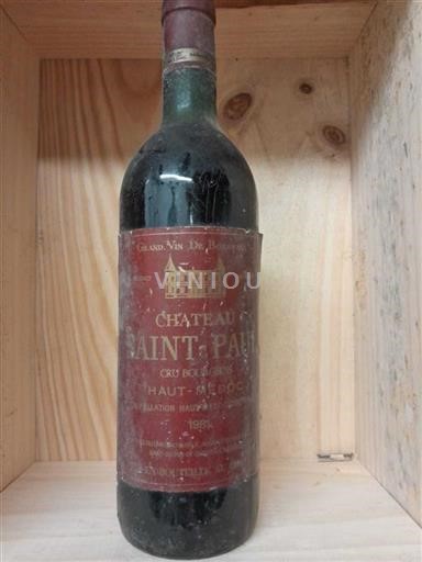 Bordeaux Haut-Médoc Cru Bourgeois Château Saint-Paul 1981