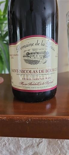 Dolina Loare Saint-Nicolas-De-Bourgueil Domaine La Perrée 2012