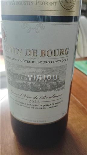 Bordeaux Côtes-de-bourg Cave Augustin Florent 2022