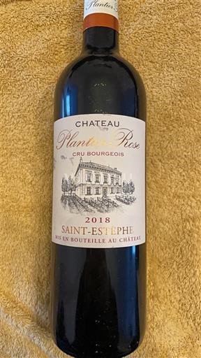 Bordeaux Saint-Estèphe Cru Bourgeois Château Plantier Rose 2018